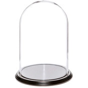 Glass Dome with Black Wood Veneer Base - 8" x 12"