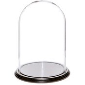 Glass Dome with Black Wood Veneer Base - 8" x 12"