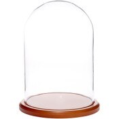 Glass Dome with Walnut MDF Base - 8" x 12"