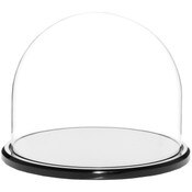 Glass Dome with Black Acrylic Base - 8" x 6.5"