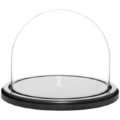 Glass Dome with Black MDF Wood Base - 8" x 6.5"