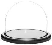 Glass Dome with Black MDF Wood Base - 8" x 6.5"