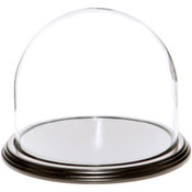 Glass Dome with Black Wood Veneer Base - 8" x 6.5"