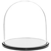 Glass Dome with Black Acrylic Base - 8" x 8"