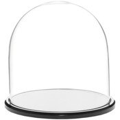 Glass Dome with Black Acrylic Base - 8" x 8"