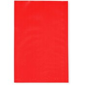 Plymor 4" x 6" (Pack of 100), Red 2 Mil Flat Open Plastic Poly Bags