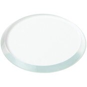 Plymor 1.5" Round, 3mm Thick Beveled Clear Glass Circle