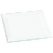 Plymor 1.5" Square, 3mm Thick Beveled Clear Glass