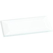 Plymor 1" x 2" Rectangle, 3mm Thick Beveled Clear Glass