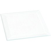Plymor 2.5" Square, 3mm Thick Beveled Clear Glass