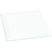 Plymor 2.5" Square, 3mm Thick Beveled Clear Glass