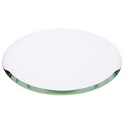 Plymor 3.5" Round, 3mm Thick Beveled Clear Glass Circle