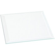 Plymor 3.5" Square, 3mm Thick Beveled Clear Glass