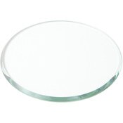 Plymor 3" Round, 3mm Thick Beveled Clear Glass Circle