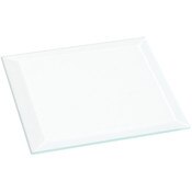 Plymor 3" Square, 3mm Thick Beveled Clear Glass