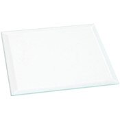 Plymor 4" Square, 3mm Thick Beveled Clear Glass