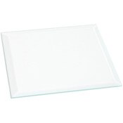 Plymor 4" Square, 3mm Thick Beveled Clear Glass