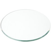 Plymor 5" Round, 3mm Thick Beveled Clear Glass Circle