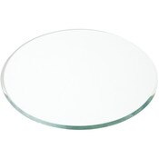 Plymor 5" Round, 3mm Thick Beveled Clear Glass Circle