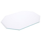 Plymor 13" x 18" Long Octagon, 5mm Thick Beveled Clear Glass