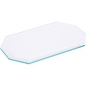 Plymor 3" x 5" Long Octagon, 5mm Thick Beveled Clear Glass