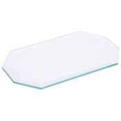 Plymor 3" x 5" Long Octagon, 5mm Thick Beveled Clear Glass