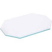 Plymor 4" x 6" Long Octagon, 5mm Thick Beveled Clear Glass