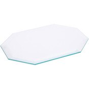 Plymor 5" x 7" Long Octagon, 5mm Thick Beveled Clear Glass