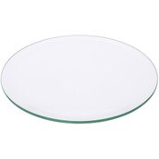 Plymor 6" Round, 5mm Thick Beveled Clear Glass Circle
