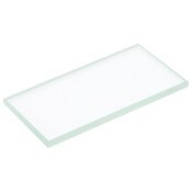 Plymor 1" x 2" Rectangle, 3mm Thick Non-Beveled Clear Glass