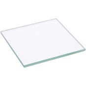 Plymor 2.5" Square, 3mm Thick Non-Beveled Clear Glass