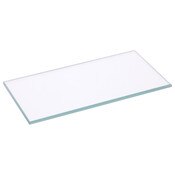 Plymor 2" x 4" Rectangle, 3mm Thick Non-Beveled Clear Glass