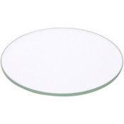 Plymor 3.5" Round, 3mm Thick Non-Beveled Clear Glass Circle