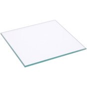 Plymor 3.5" Square, 3mm Thick Non-Beveled Clear Glass