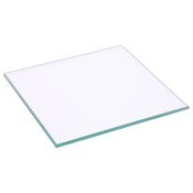 Plymor 3.5" Square, 3mm Thick Non-Beveled Clear Glass