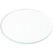 Plymor 3" Round, 3mm Thick Non-Beveled Clear Glass Circle