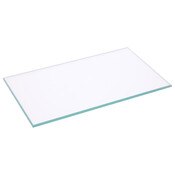 Plymor 3" x 5" Rectangle, 3mm Thick Non-Beveled Clear Glass