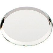 Plymor 1.5" Round, 3mm Thick Beveled Glass Mirror Circle
