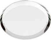 Plymor Round 3mm Beveled Glass Mirror, 1 inch x 1 inch