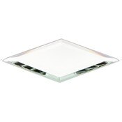Plymor 2" x 3" Diamond-Shaped, 3mm Thick Beveled Glass Mirror