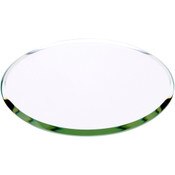 Plymor 3.5" Round, 3mm Thick Beveled Glass Mirror Circle