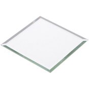Plymor 3.5" Square, 3mm Thick Beveled Glass Mirror