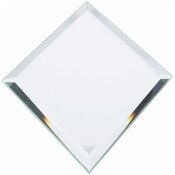 Plymor 4" x 6" Diamond-Shaped, 3mm Thick Beveled Glass Mirror