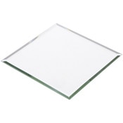 Plymor 5" Square, 3mm Thick Beveled Glass Mirror