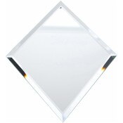 Plymor 5" x 7" Diamond-Shaped, 3mm Thick Beveled Glass Mirror