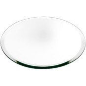 Plymor 10" Round, 5mm Thick Beveled Glass Mirror Circle