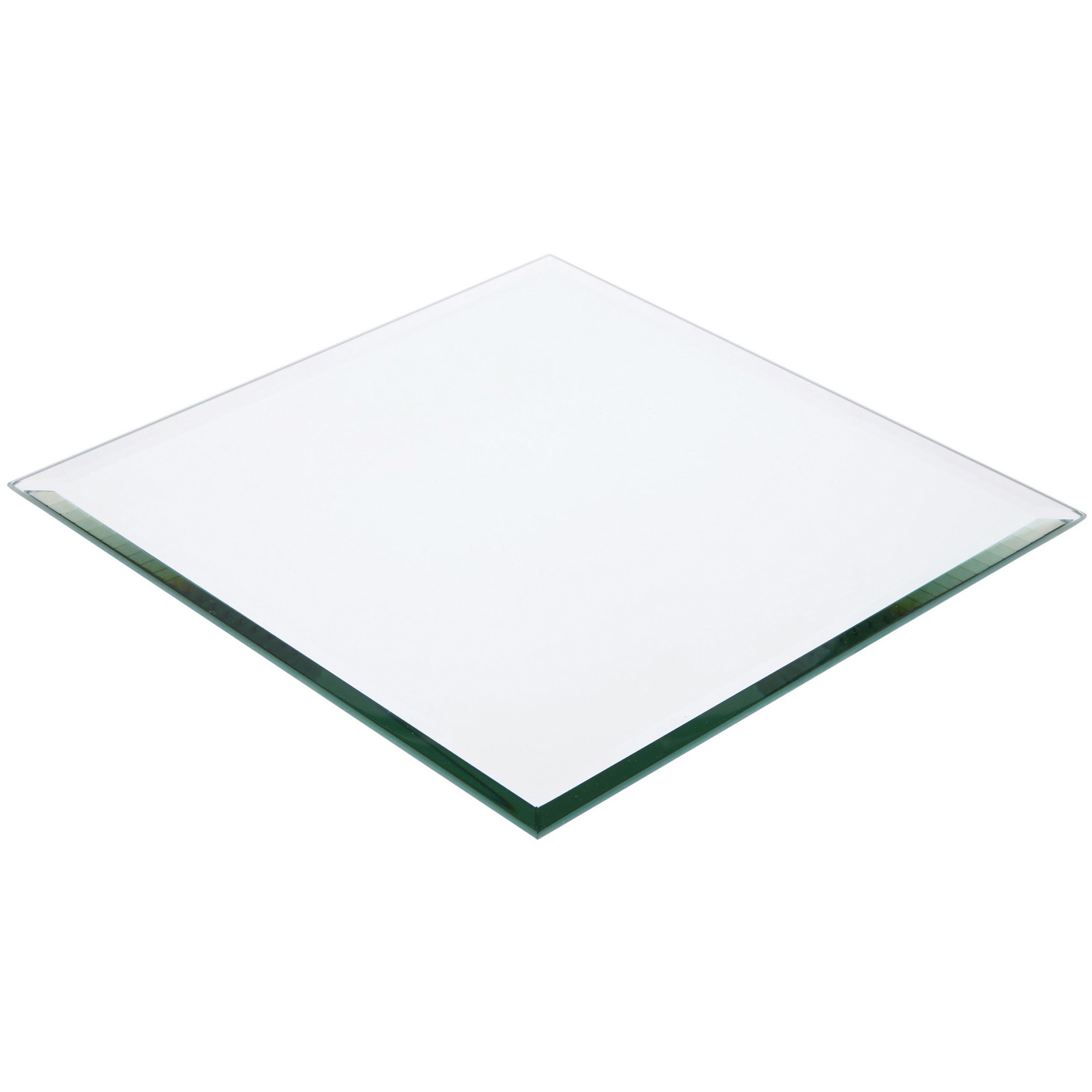 Plymor 10" Square, 5mm Thick Beveled Glass Mirror