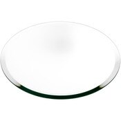 Plymor 12" Round, 5mm Thick Beveled Glass Mirror Circle
