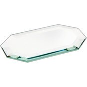 Plymor 3" x 5" Long Octagon, 5mm Thick Beveled Glass Mirror