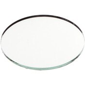 Plymor 3" Round, 3mm Thick Non-Beveled Glass Mirror Circle